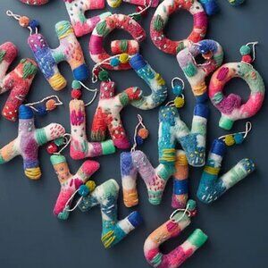 Anthropologie Embellished  Letter Ornament “M”